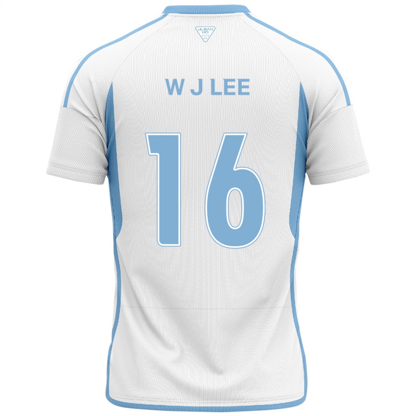 Bambino Maglia Jae-Wook Lee #16 Bianco Blu Kit Gara Away 2024/25 Maglietta