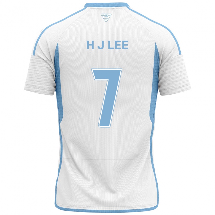 Bambino Maglia Jae-Hun Lee #7 Bianco Blu Kit Gara Away 2024/25 Maglietta