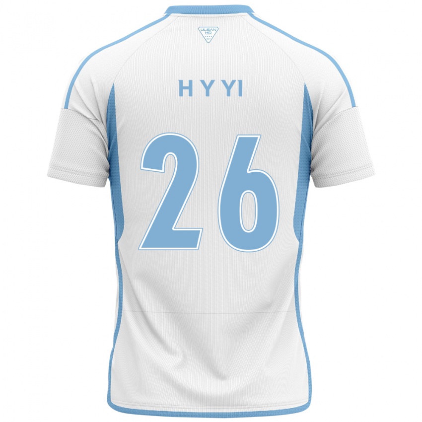 Bambino Maglia Yong-Hyeon Yi #26 Bianco Blu Kit Gara Away 2024/25 Maglietta