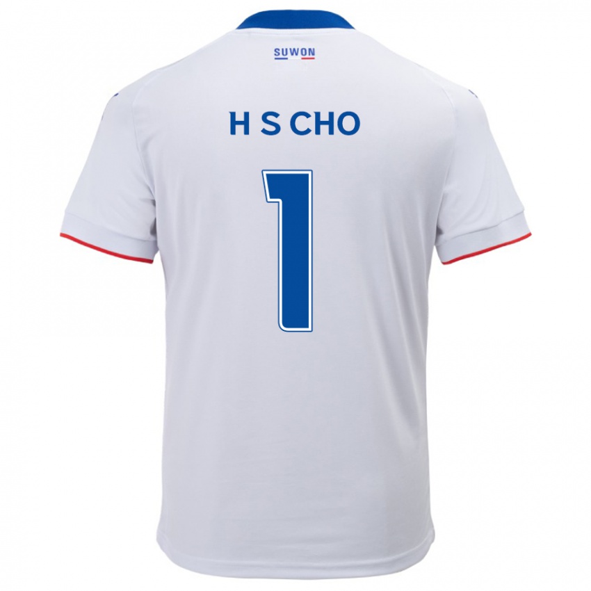 Bambino Maglia Sung-Hoon Cho #1 Bianco Blu Kit Gara Away 2024/25 Maglietta