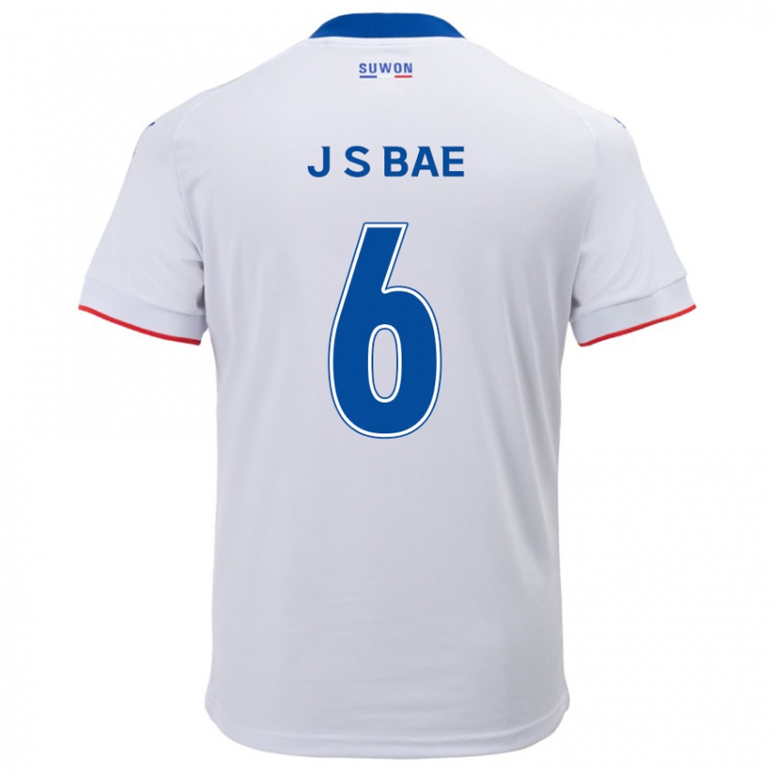 Bambino Maglia Seo-Joon Bae #6 Bianco Blu Kit Gara Away 2024/25 Maglietta