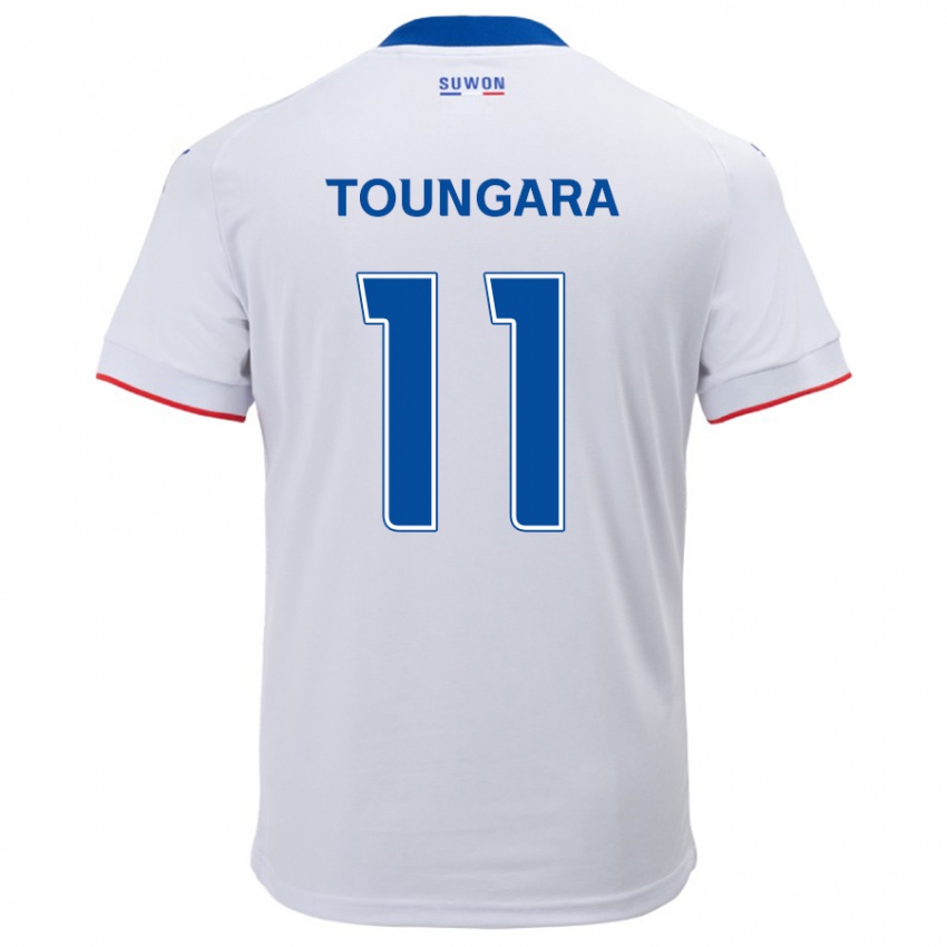 Bambino Maglia Aboubacar Toungara #11 Bianco Blu Kit Gara Away 2024/25 Maglietta