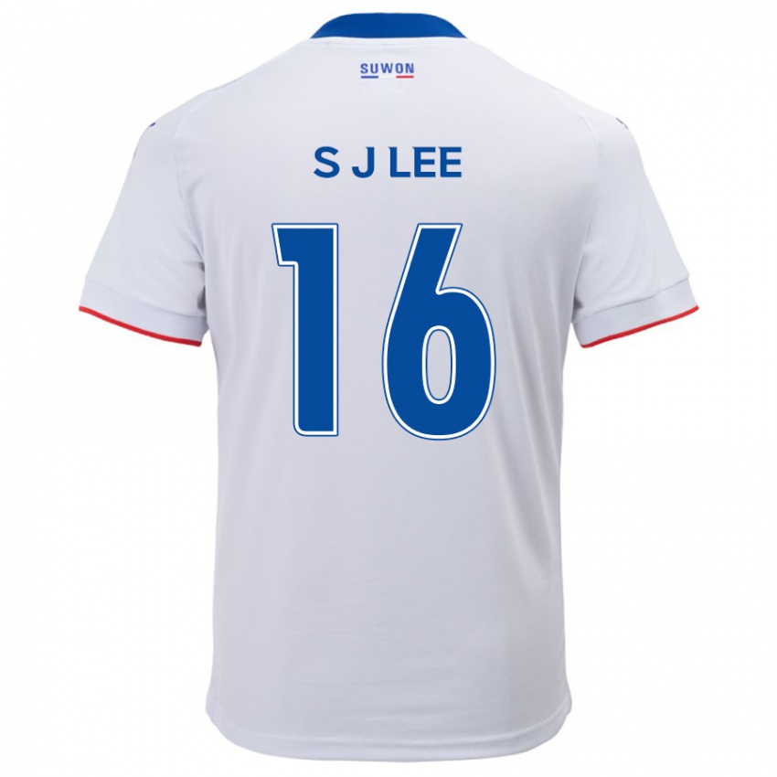 Bambino Maglia Jong-Sung Lee #16 Bianco Blu Kit Gara Away 2024/25 Maglietta