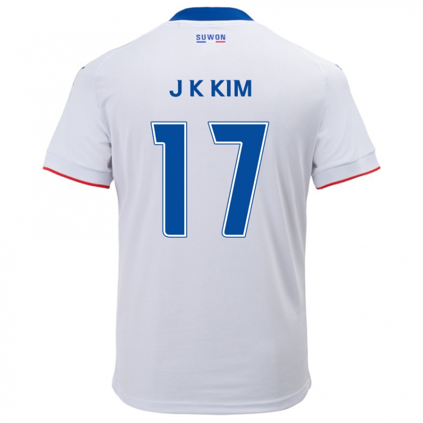 Bambino Maglia Kyeong-Jung Kim #17 Bianco Blu Kit Gara Away 2024/25 Maglietta