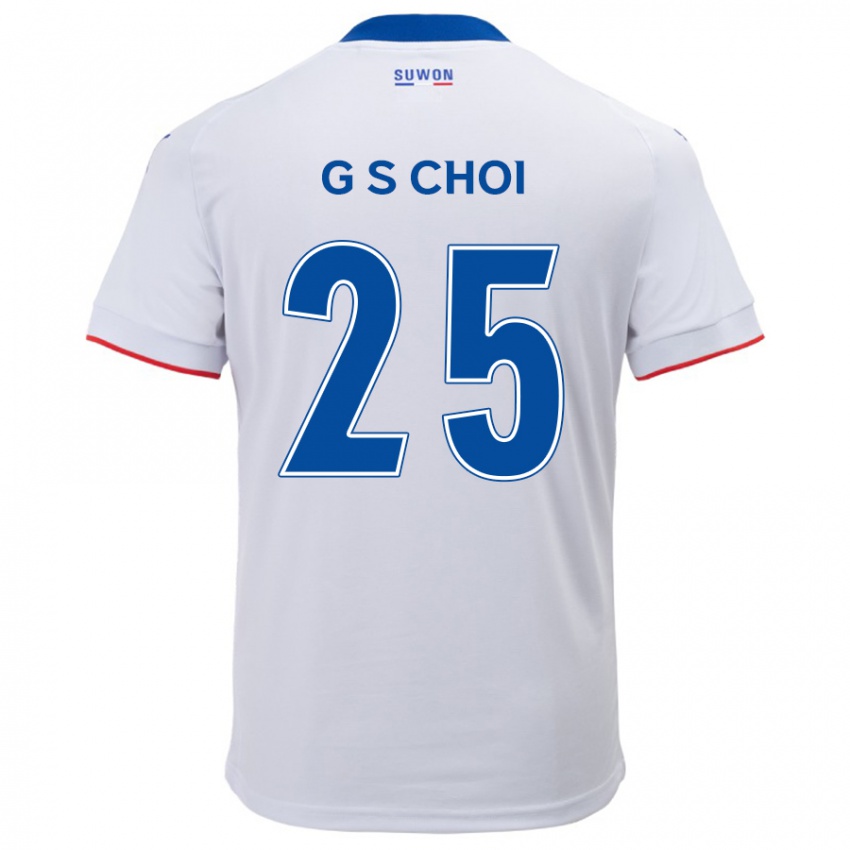 Bambino Maglia Sung-Geun Choi #25 Bianco Blu Kit Gara Away 2024/25 Maglietta