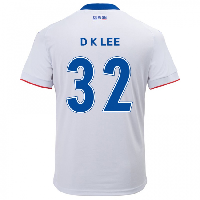 Bambino Maglia Kyu-Dong Lee #32 Bianco Blu Kit Gara Away 2024/25 Maglietta