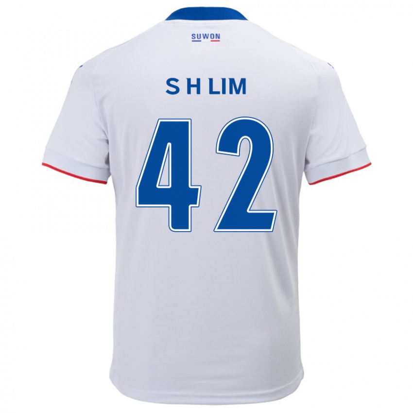 Bambino Maglia Hyun-Sub Lim #42 Bianco Blu Kit Gara Away 2024/25 Maglietta