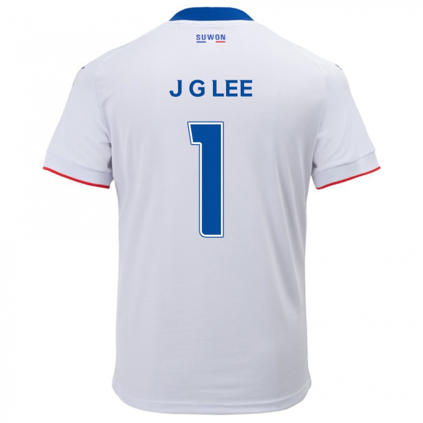 Bambino Maglia Gyeong-Jun Lee #1 Bianco Blu Kit Gara Away 2024/25 Maglietta