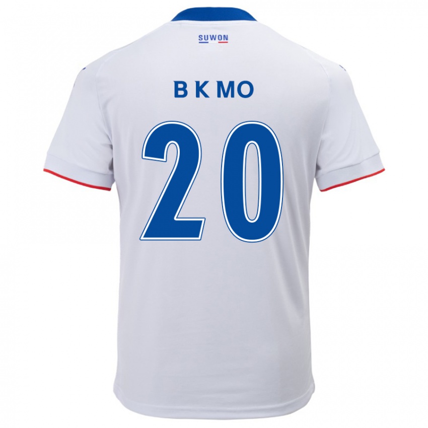 Bambino Maglia Kyung-Bin Mo #20 Bianco Blu Kit Gara Away 2024/25 Maglietta