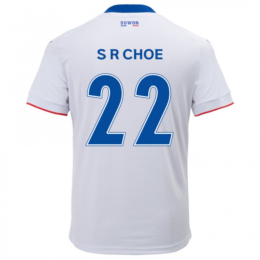 Bambino Maglia Ryun-Seong Choe #22 Bianco Blu Kit Gara Away 2024/25 Maglietta