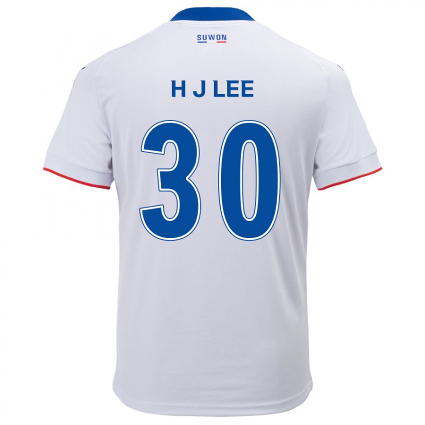 Bambino Maglia Ji-Ho Lee #30 Bianco Blu Kit Gara Away 2024/25 Maglietta