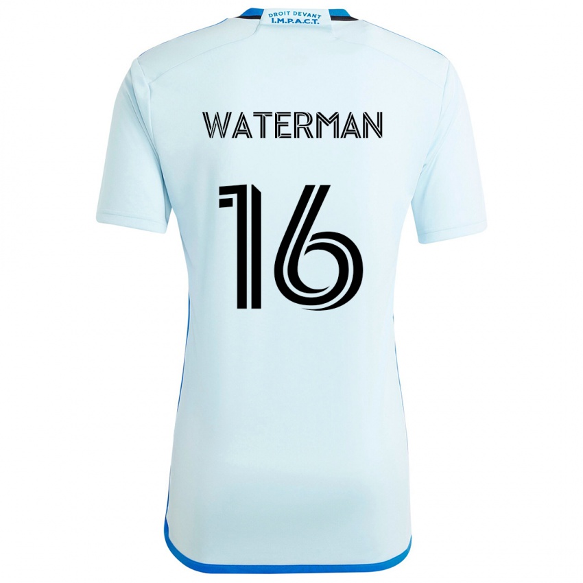 Bambino Maglia Joel Waterman #16 Blu Ghiaccio Kit Gara Away 2024/25 Maglietta