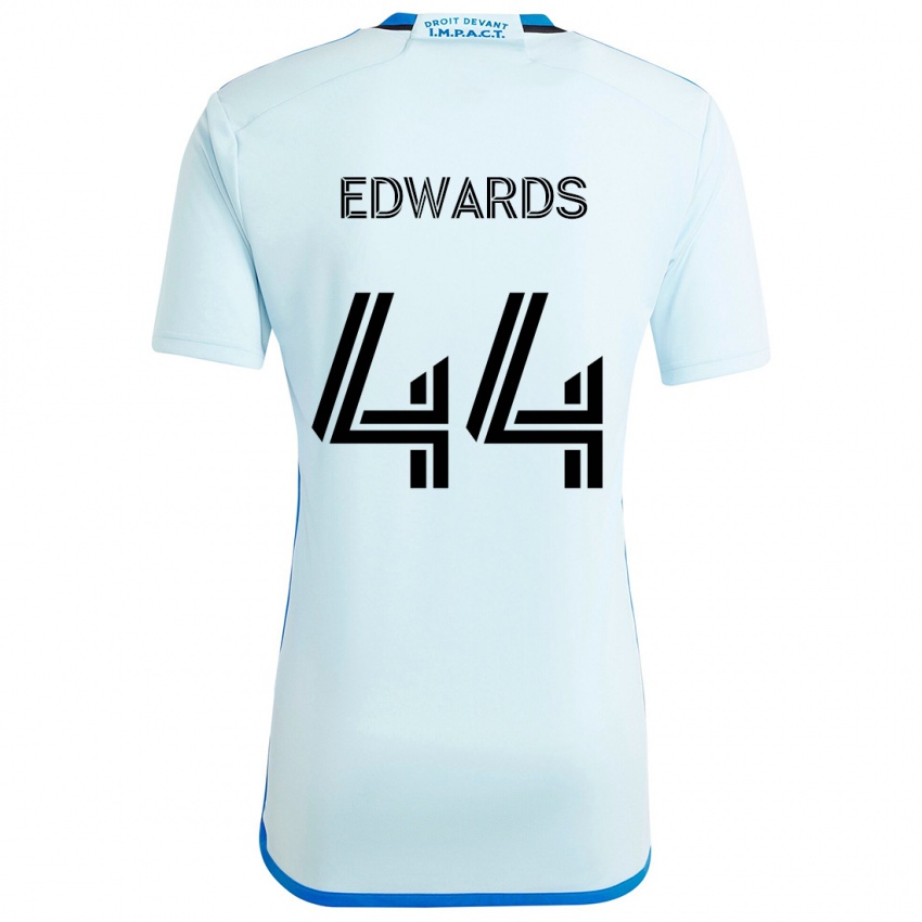 Bambino Maglia Raheem Edwards #44 Blu Ghiaccio Kit Gara Away 2024/25 Maglietta