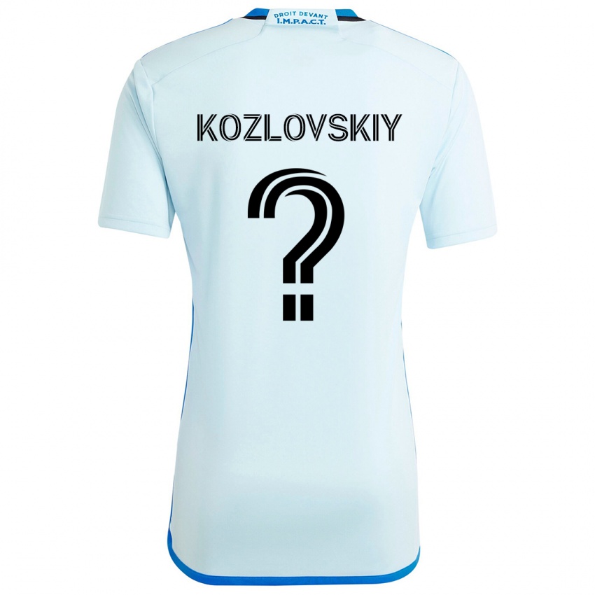 Bambino Maglia Sergei Kozlovskiy #0 Blu Ghiaccio Kit Gara Away 2024/25 Maglietta