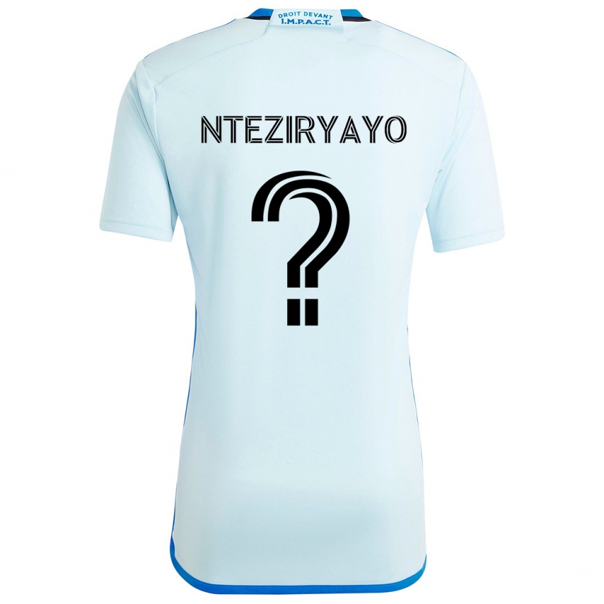 Bambino Maglia Josh Nteziryayo #0 Blu Ghiaccio Kit Gara Away 2024/25 Maglietta