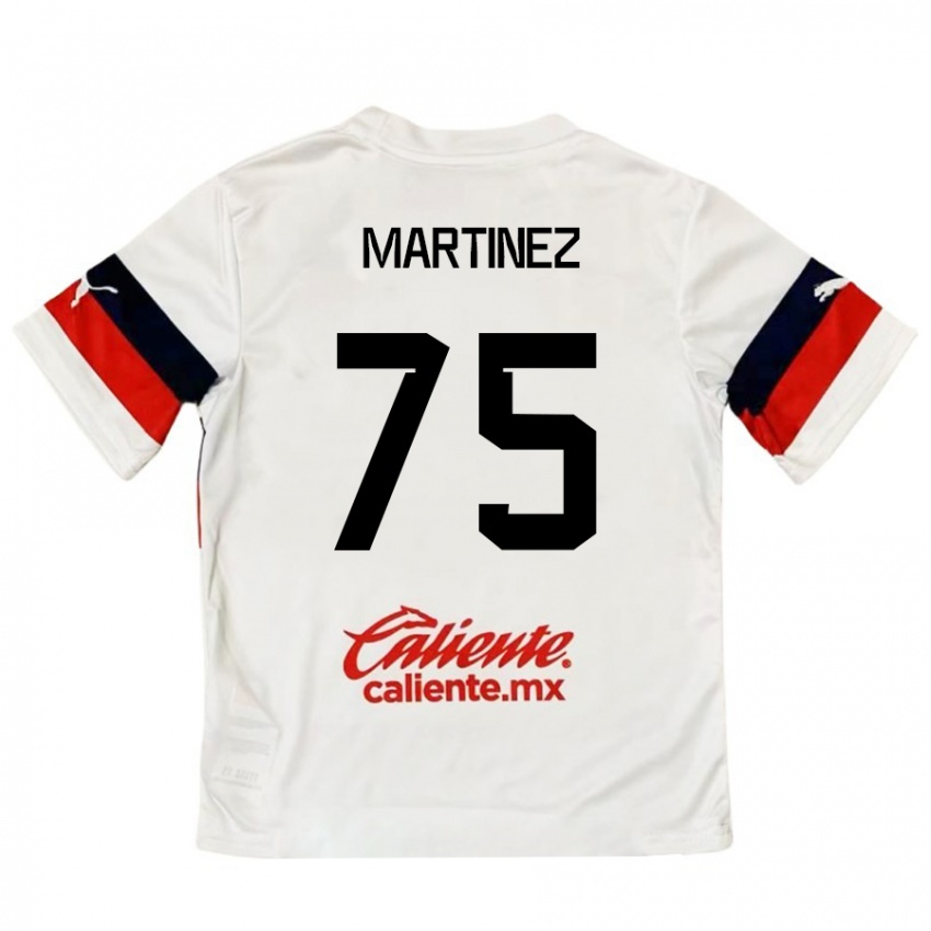 Bambino Maglia Isaac Martínez #75 Bianco Rosso Kit Gara Away 2024/25 Maglietta