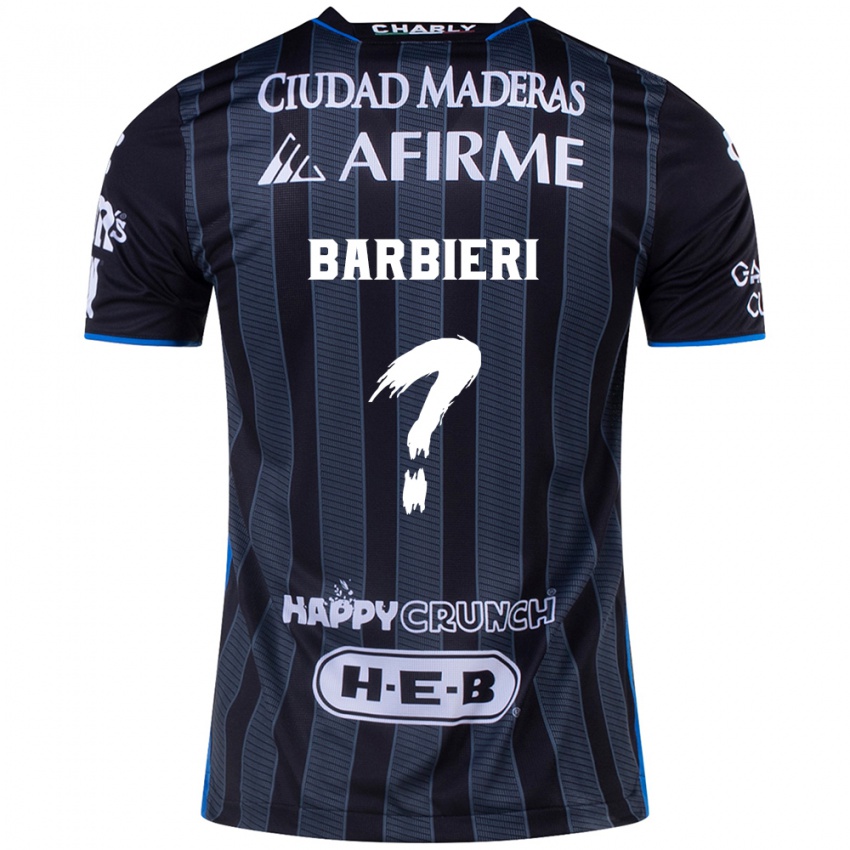 Bambino Maglia Miguel Barbieri #0 Bianco Nero Kit Gara Away 2024/25 Maglietta