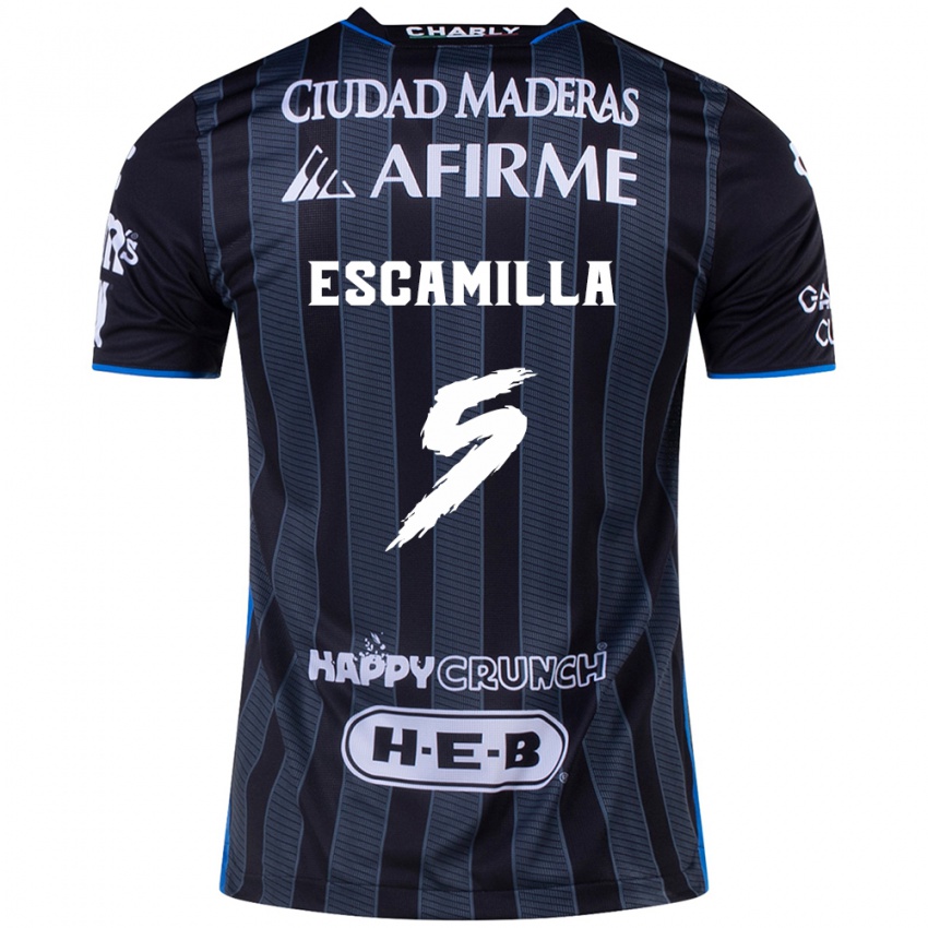 Bambino Maglia Kevin Escamilla #5 Bianco Nero Kit Gara Away 2024/25 Maglietta