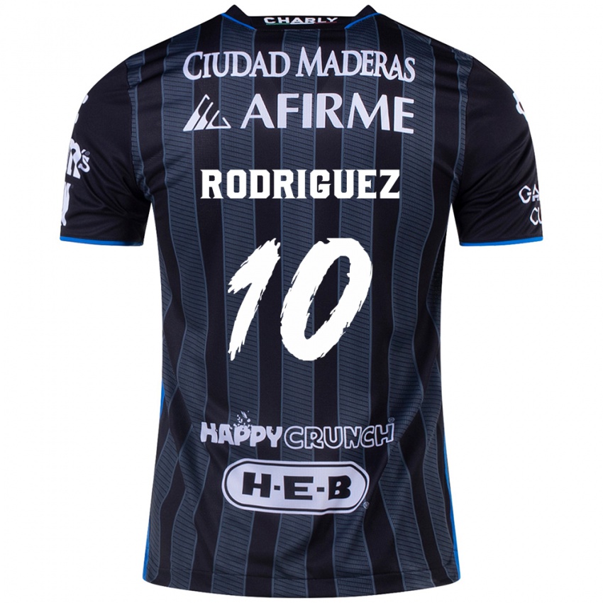 Bambino Maglia Lucas Rodríguez #10 Bianco Nero Kit Gara Away 2024/25 Maglietta