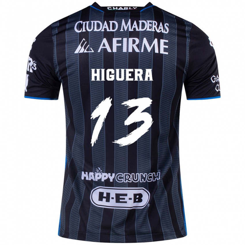 Bambino Maglia Carlos Higuera #13 Bianco Nero Kit Gara Away 2024/25 Maglietta