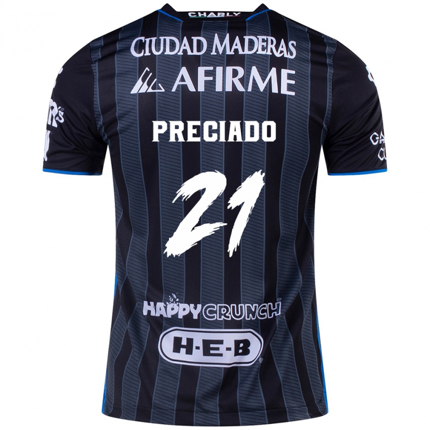 Bambino Maglia Ayrton Preciado #21 Bianco Nero Kit Gara Away 2024/25 Maglietta