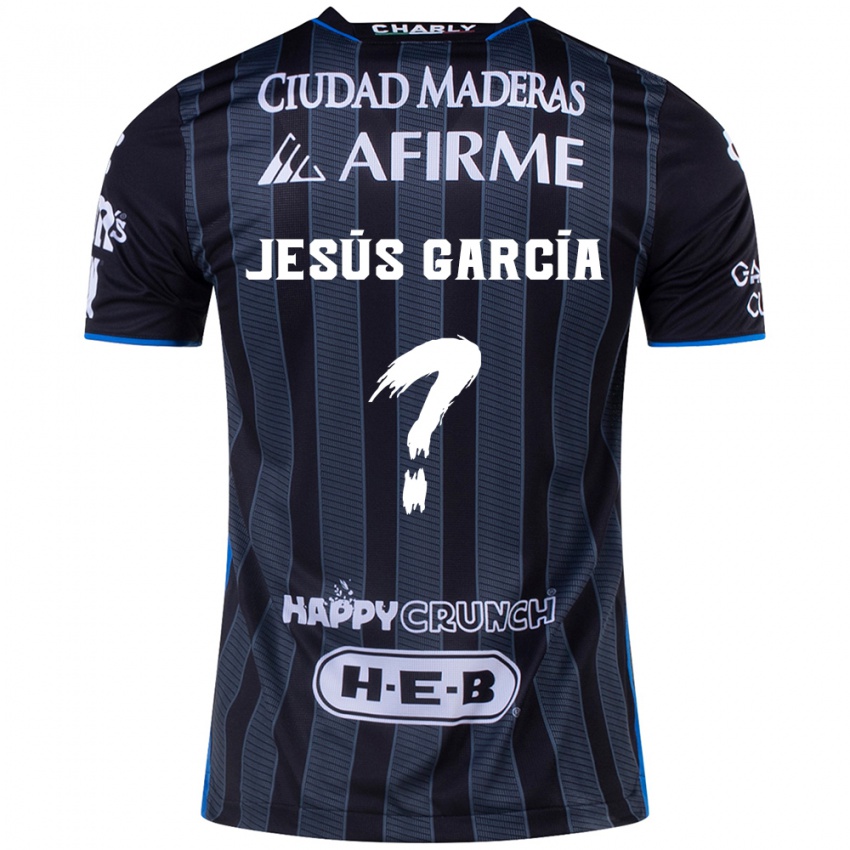 Bambino Maglia Jesús García #0 Bianco Nero Kit Gara Away 2024/25 Maglietta