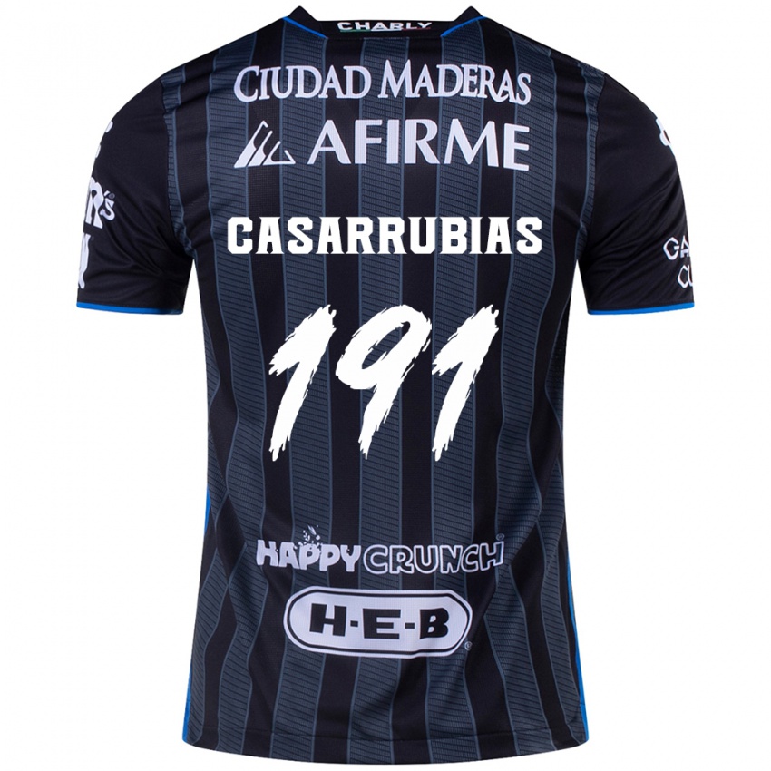 Bambino Maglia Aaron Casarrubias #191 Bianco Nero Kit Gara Away 2024/25 Maglietta