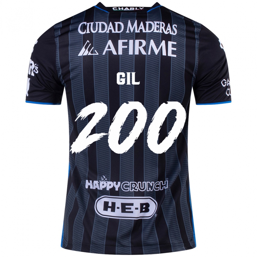 Bambino Maglia Gerardo Gil #200 Bianco Nero Kit Gara Away 2024/25 Maglietta