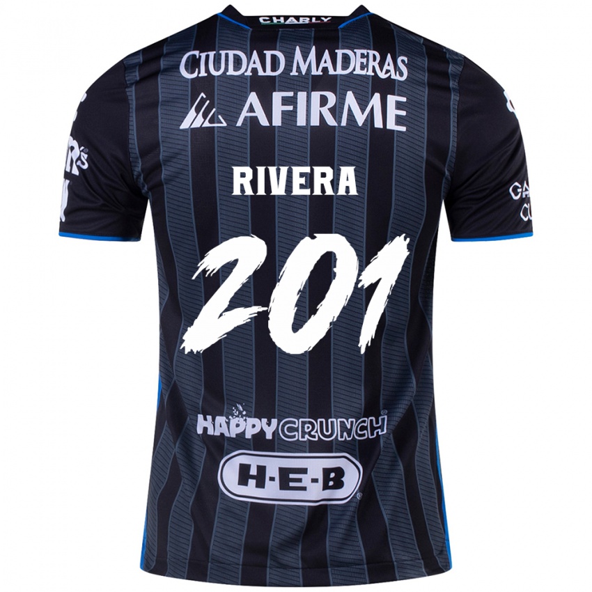 Bambino Maglia Christian Rivera #201 Bianco Nero Kit Gara Away 2024/25 Maglietta