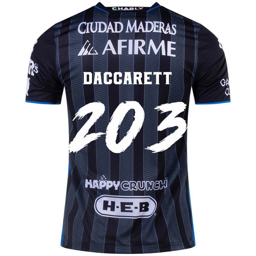 Bambino Maglia Juan Daccarett #203 Bianco Nero Kit Gara Away 2024/25 Maglietta