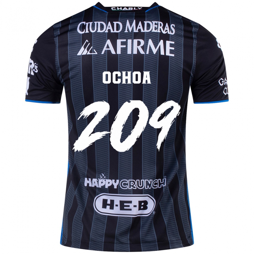 Bambino Maglia José Ochoa #209 Bianco Nero Kit Gara Away 2024/25 Maglietta