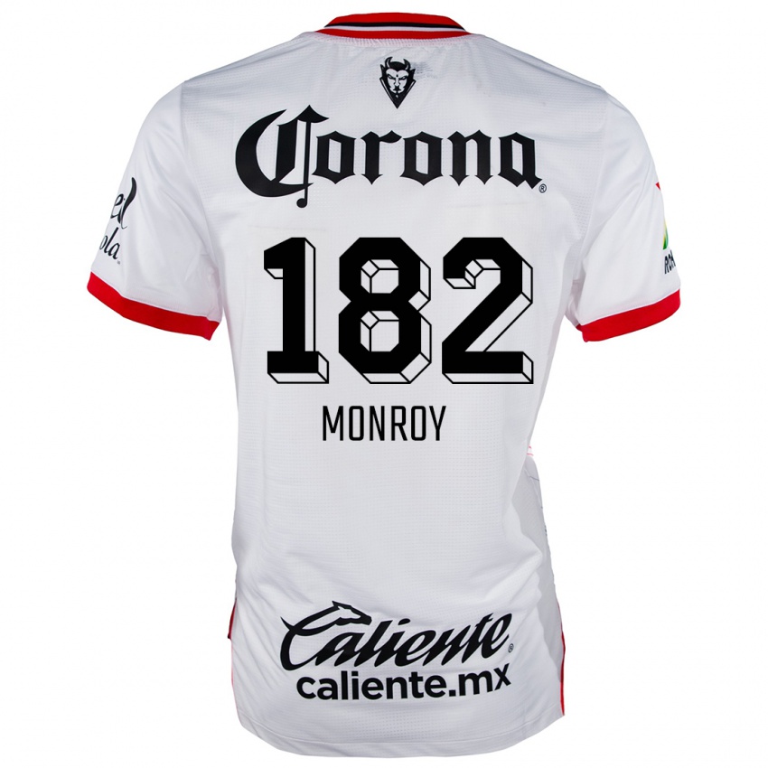 Bambino Maglia Brayan Monroy #182 Bianco Rosso Kit Gara Away 2024/25 Maglietta