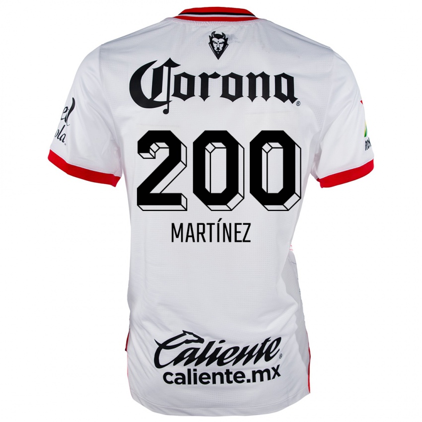 Bambino Maglia Edgar Martínez #200 Bianco Rosso Kit Gara Away 2024/25 Maglietta