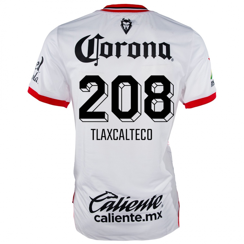 Bambino Maglia Sait Tlaxcalteco #208 Bianco Rosso Kit Gara Away 2024/25 Maglietta