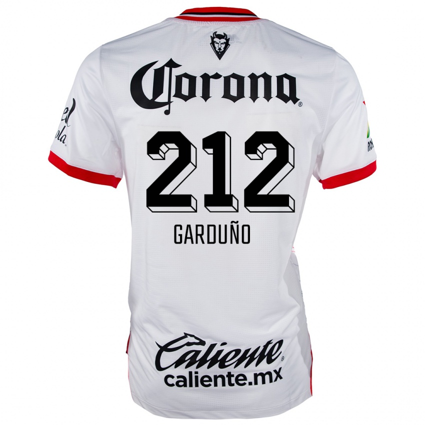 Bambino Maglia Carlos Garduño #212 Bianco Rosso Kit Gara Away 2024/25 Maglietta