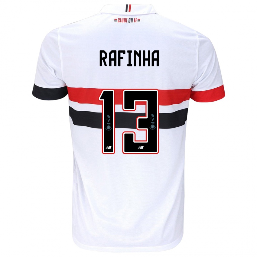 Uomo Maglia Rafinha #13 Bianco Rosso Nero Kit Gara Home 2024/25 Maglietta