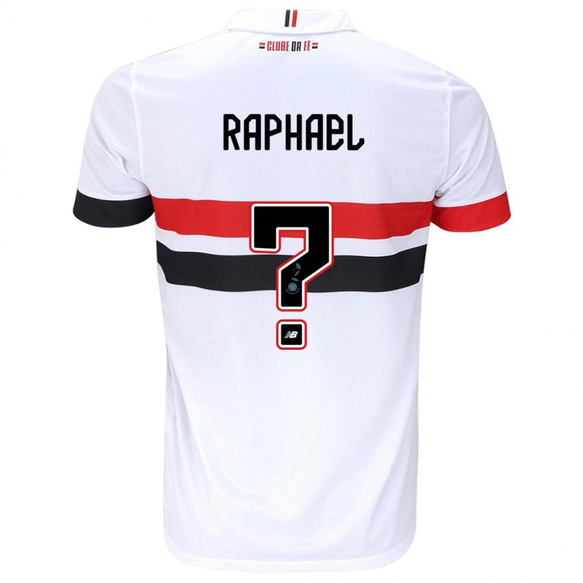 Uomo Maglia Raphael #0 Bianco Rosso Nero Kit Gara Home 2024/25 Maglietta