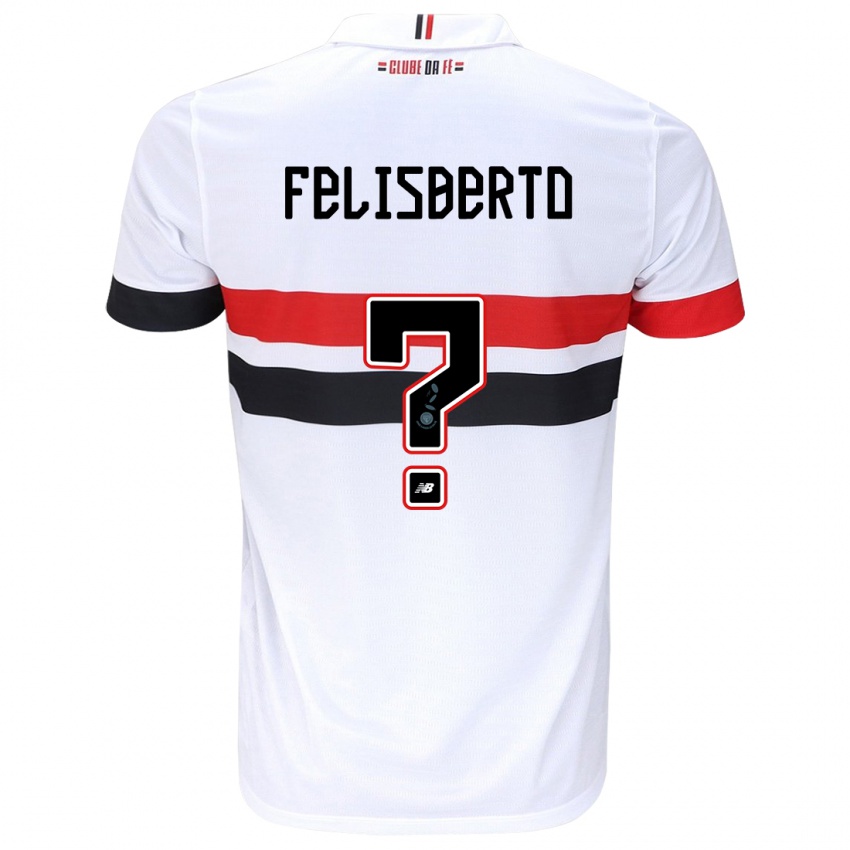 Uomo Maglia Igor Felisberto #0 Bianco Rosso Nero Kit Gara Home 2024/25 Maglietta