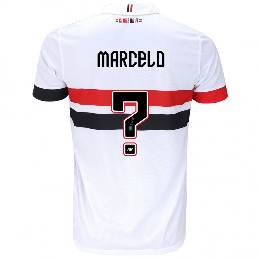 Uomo Maglia Marcelo #0 Bianco Rosso Nero Kit Gara Home 2024/25 Maglietta