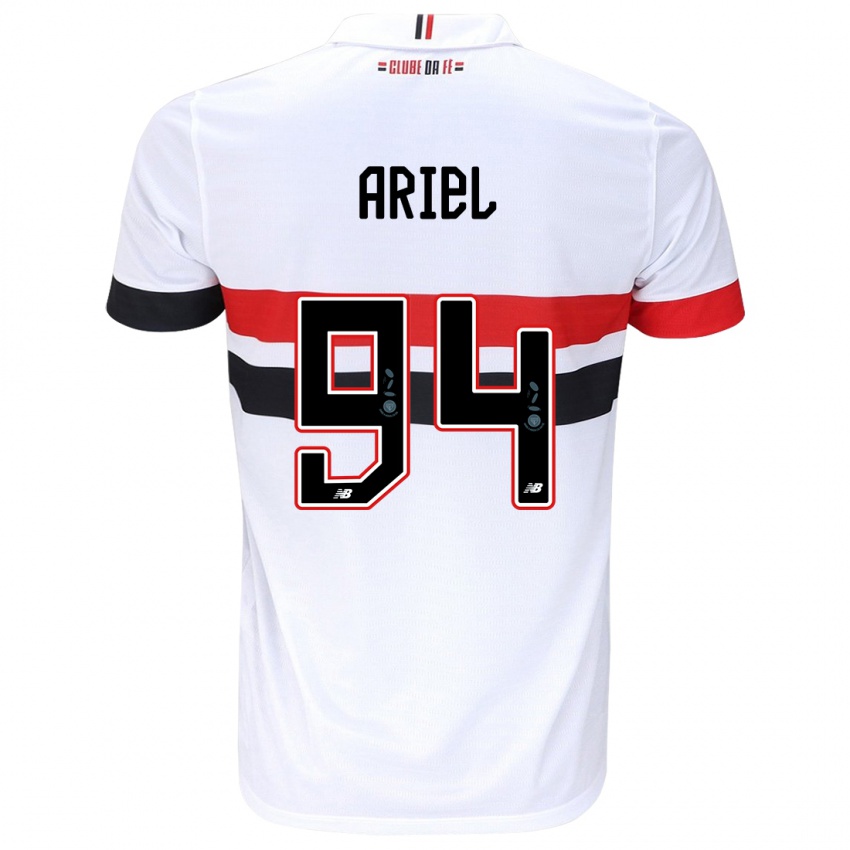 Uomo Maglia Ariel #94 Bianco Rosso Nero Kit Gara Home 2024/25 Maglietta