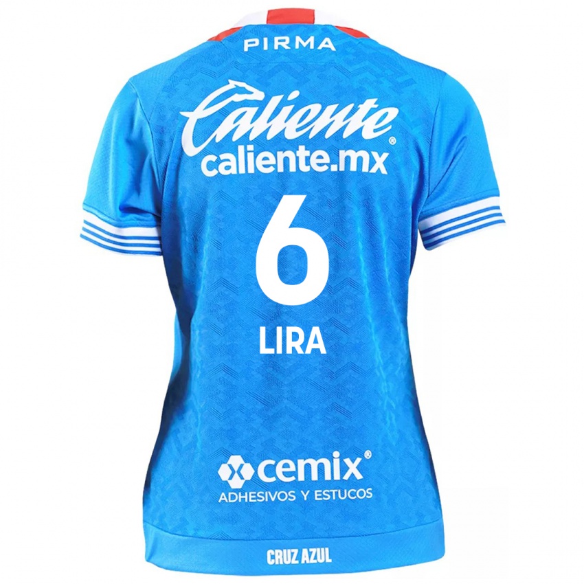 Uomo Maglia Erik Lira #6 Cielo Blu Kit Gara Home 2024/25 Maglietta