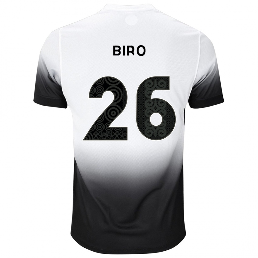 Uomo Maglia Biro #26 Bianco Nero Kit Gara Home 2024/25 Maglietta