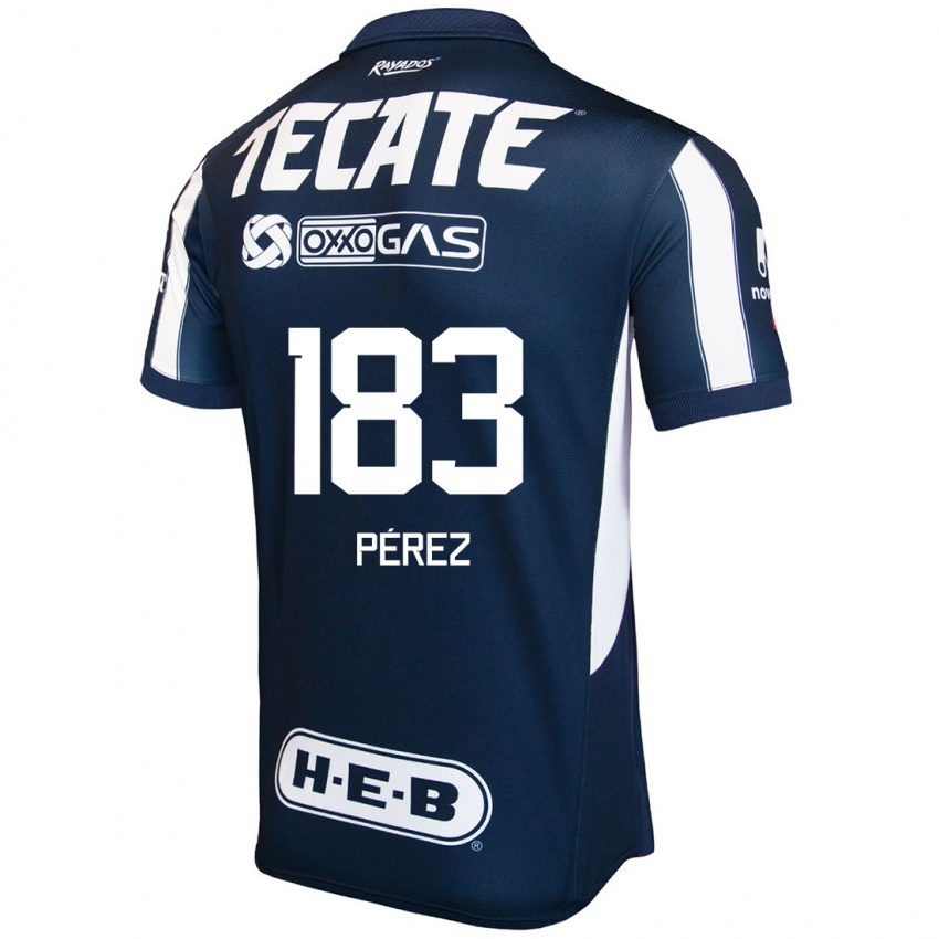 Uomo Maglia Santiago Perez #183 Blu Rosso Bianco Kit Gara Home 2024/25 Maglietta