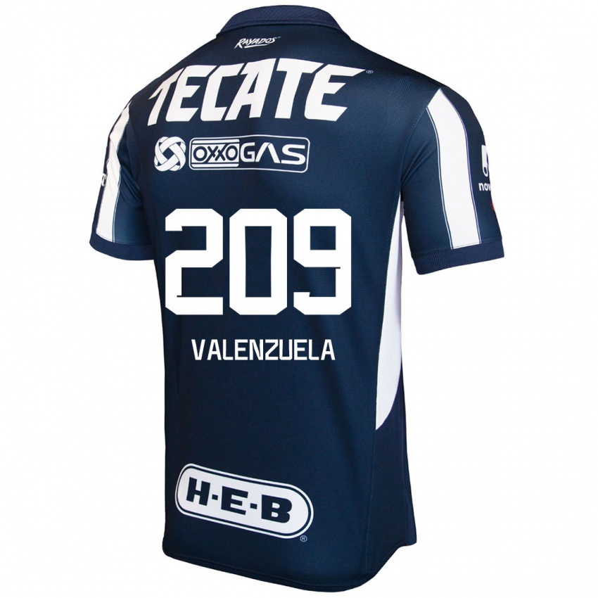 Uomo Maglia Francisco Valenzuela #209 Blu Rosso Bianco Kit Gara Home 2024/25 Maglietta