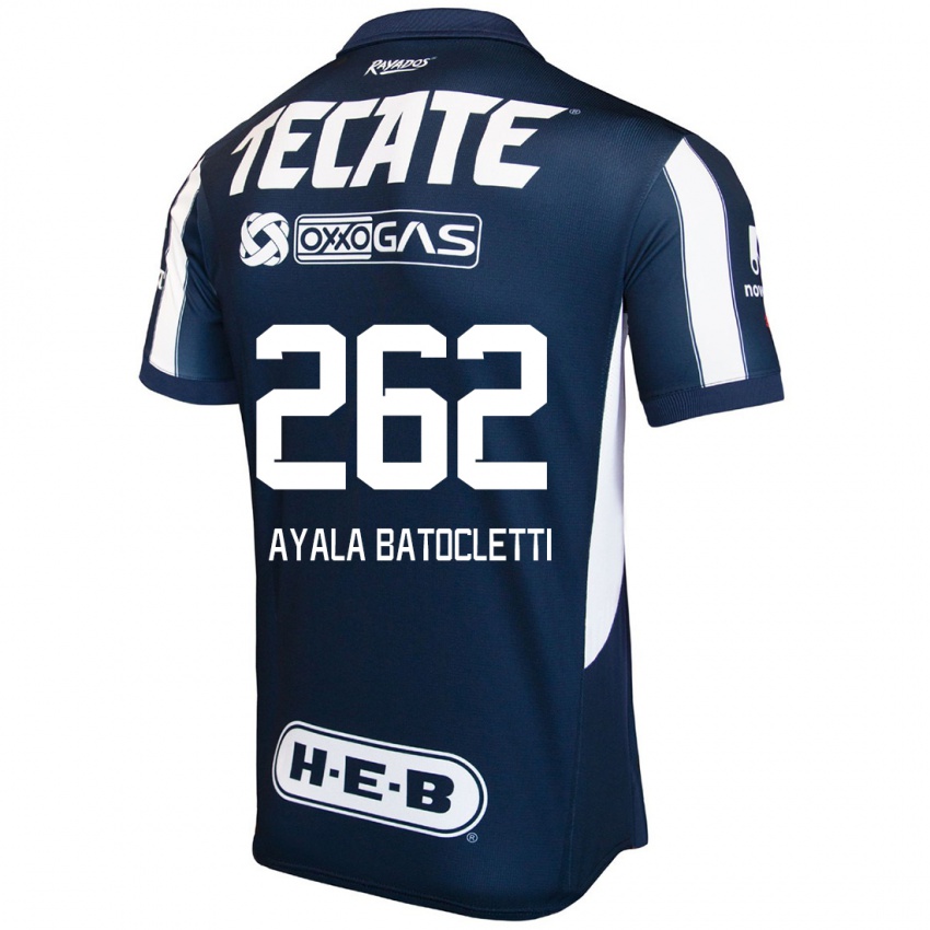 Uomo Maglia Nahuel Ayala Batocletti #262 Blu Rosso Bianco Kit Gara Home 2024/25 Maglietta