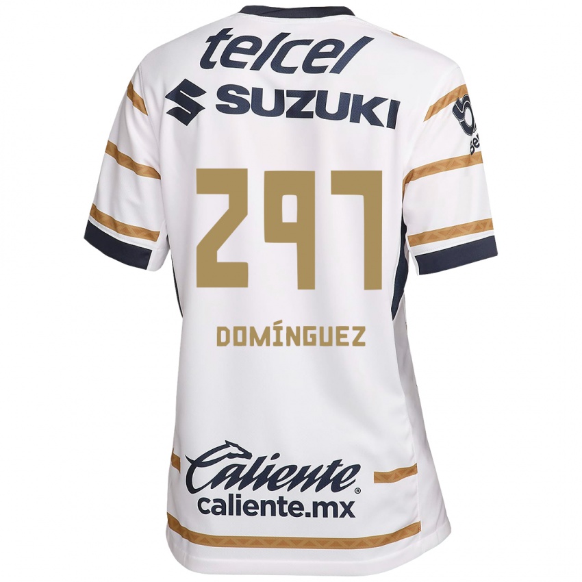 Uomo Maglia Julio Dominguez #297 Ossidiana Bianca Kit Gara Home 2024/25 Maglietta