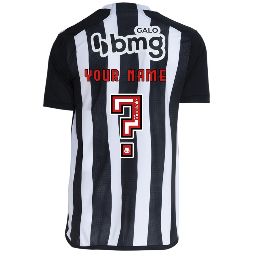 Uomo Maglia Il Tuo Nome #0 Bianco Nero Kit Gara Home 2024/25 Maglietta