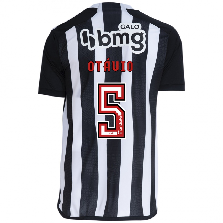 Uomo Maglia Otávio #5 Bianco Nero Kit Gara Home 2024/25 Maglietta