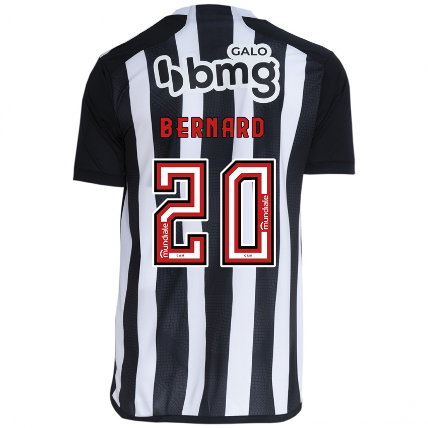 Uomo Maglia Bernard #20 Bianco Nero Kit Gara Home 2024/25 Maglietta