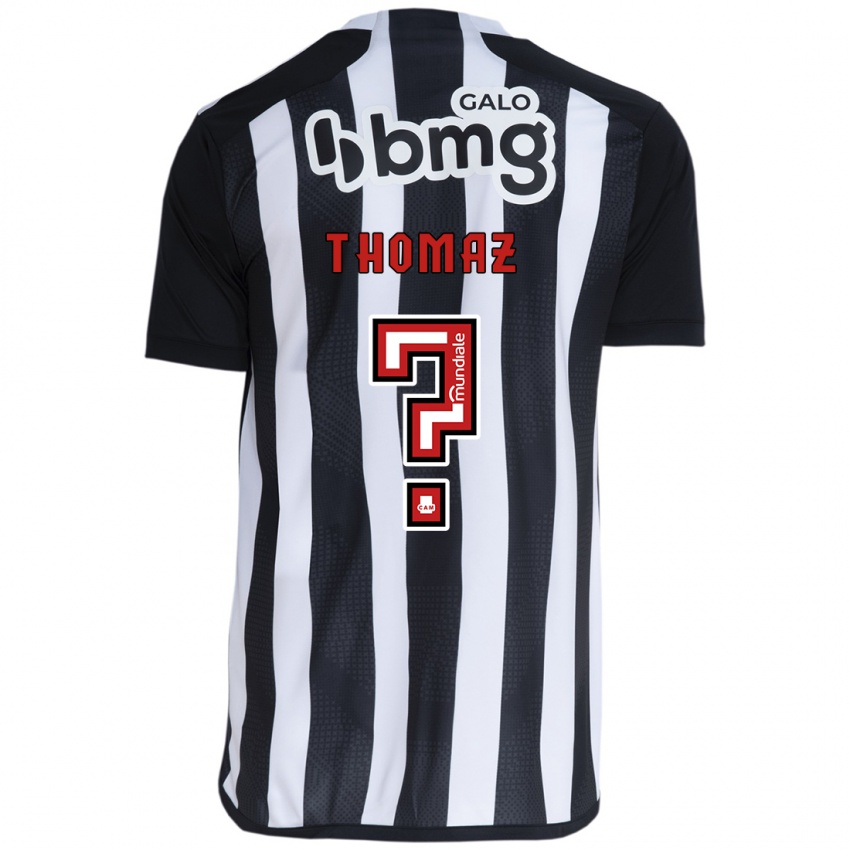 Uomo Maglia Thomaz #0 Bianco Nero Kit Gara Home 2024/25 Maglietta